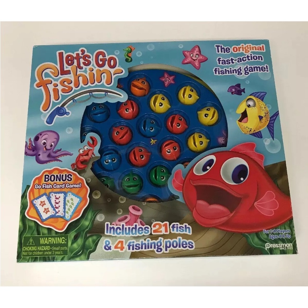Pressman Toys - Let's Go Fishin' and Go Fish Card Combo Game Age 4+